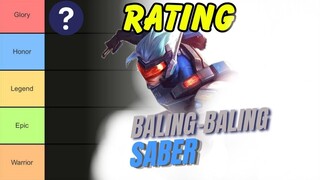 RATING BALING-BALING SABER