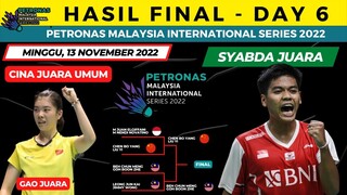 Hasil final Malaysia International Series 2022 day 6: SYABDA JUARA! Cina Juara Umum - Selamat Syabda