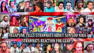 Vegapunk Tells Strawhats about Sun God Nika Reaction Mashup | One Piece Episode 1100