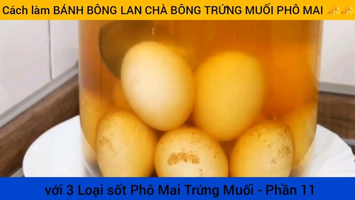 cách làm bánh bông lan chà bông trứng muối phô mai phần 11