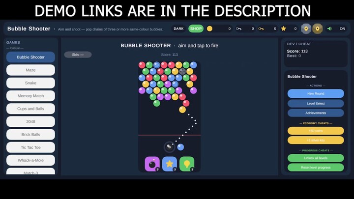 PocketGames - Casual - Horizontal Demo