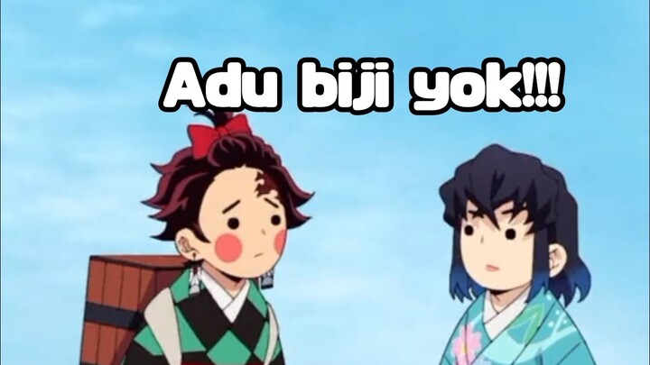 Tanjiro dan Inosuke rebutan Janda // parodi anime Demon Slayer s2 Bahasa Indonesia