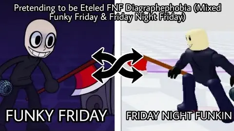Pretending to be Eteled FNF Diagraphephobia (Mixed Funky Friday & Friday Night Funkin)