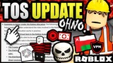 THE NEW 2022 TOS UPDATE IS PRETTY BAD! (ROBLOX NEWS)