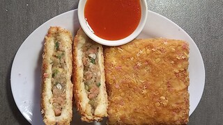 bánh mì sandwich chiên giòn ngon khỏi chê