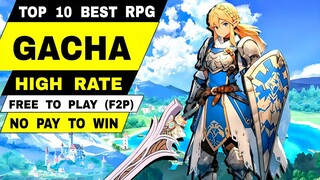 Top 10 Best GACHA GAME for Android (HIGH RATE Gacha games mobile) | Most Popular Game Gacha RPG