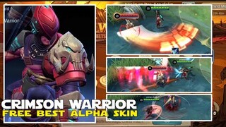 CLAIMING FREE SPECIAL SKIN CRIMSON WARRIOR ALPHA BEST FREE SKIN BLAZING WEST EVENT MOBILE LEGENDS!