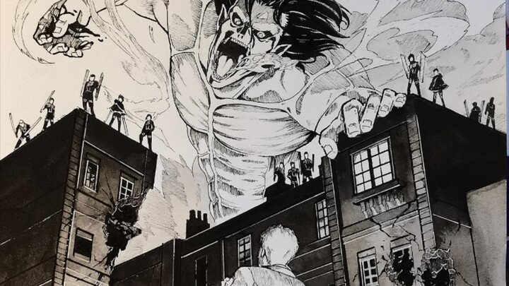 Hand drawn Attack on Titan