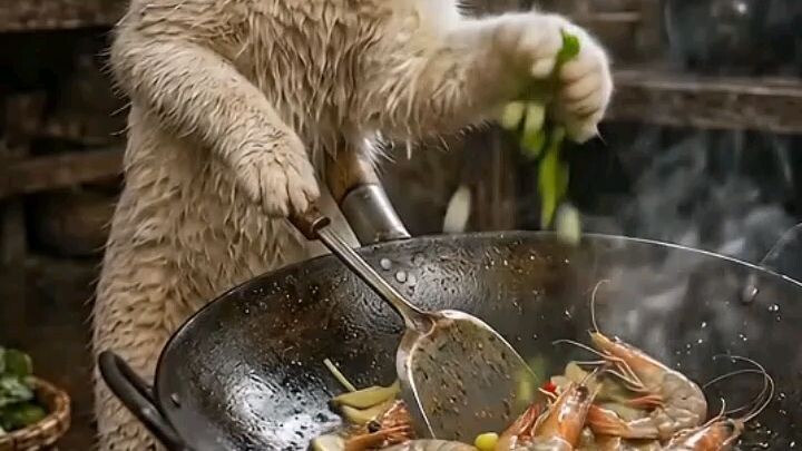 cat cooking 😺😺