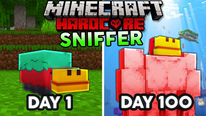 We Survived 100 days As A SNIFFER in Hardcore Modded Minecraft... Here’s What Happened..