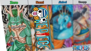Drawing Straw Hat Pirates in Kaido’s Hybrid Dragon Form | One Piece | Part 1