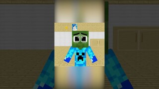 Herobrine Troll Zombie and The Unexpected Ending - Monster School Minecraft Animation #shorts