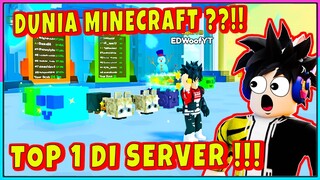 AKU MASUK KE DUNIA MINECRAFT DAN JADI TOP 1 DI SERVER !!!  - Roblox Indonesia