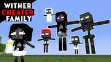 WITHER CHEATER FAMILY - MONSTER SCHOOL - MINECRAFT ANIMATION