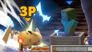 Pikachu can fight back and forth with Steve!