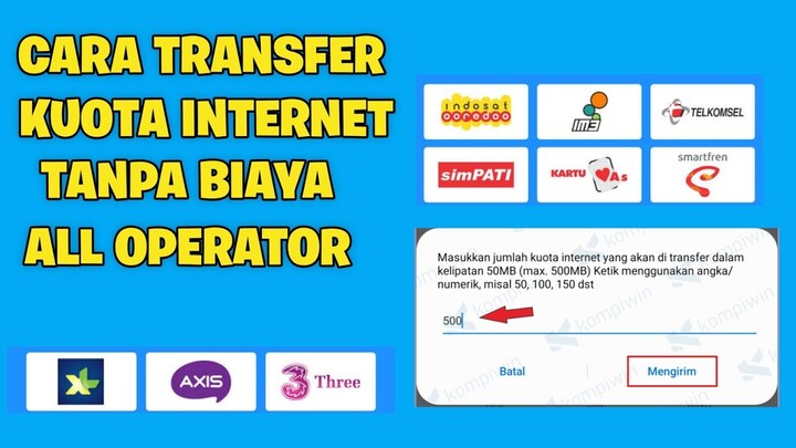 4 Cara Terbaru Transfer Kuota Internet