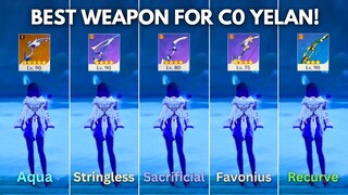 Best WEAPON for C0 Yelan !! Aqua or Stringless?? [Genshin Impact]