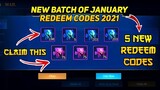NEW 5 REDEEM CODES IN MOBILE LEGENDS | THIS JANUARY 2021 | REDEEM NOW (WITH PROOF) || MLBB