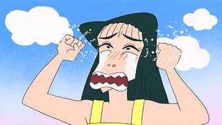 “娜娜子的脸上满是泪水，哭得像个无助的孩子，让人心疼不已。”