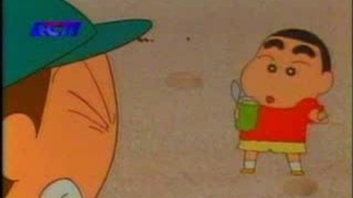 Crayon Shinchan RCTI Bahasa Indonesia - Bermain Dengan Anak Nakal (Shinchan Vs Takeshi) (Full Fight)