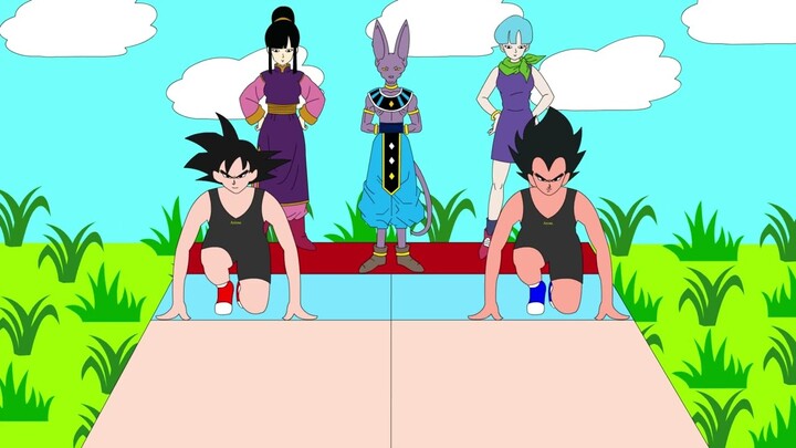 Goku vs Vegeta Race x bulma x chi chi funny Sus Moments 😂😂😂🤣🤣🤣