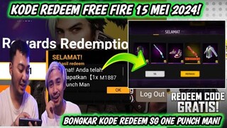 KODE REDEEM FREE FIRE TERBARU 15 MEI 2024 HARI INI | KODE REDEEM FF TERBARU 15 MEI 2024