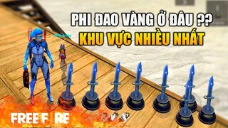 [Garena Free Fire] Khu vực có nhiều phi đao bạc nhất - Cách kiếm phi đao vàng ?? | TTD