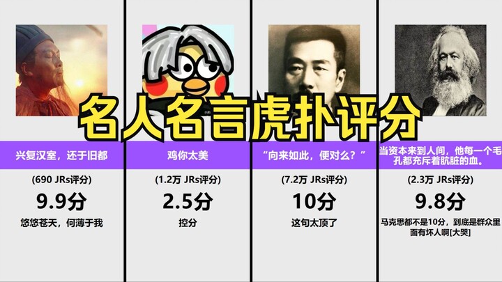 名人名言虎扑评分，向来如此便对吗？【虎扑锐评】