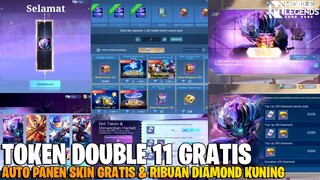 CARA DAPAT TOKEN DOUBLE 11 GRATIS - BISA PANEN RIBUAN DIAMOND KUNING DAN SKIN GRATIS! MOBILE LEGENDS