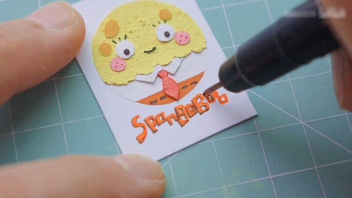 【Oil Pastel】A weird SpongeBob egg?