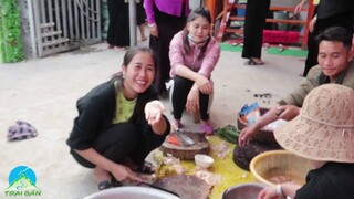 1 BÒ 2 LỢN 100 GÀ 600 CHIM ÉN CỖ LÊN NHÀ MỚI CỦA NGƯỜI THÁI ĐEN MƯỜNG LÒ