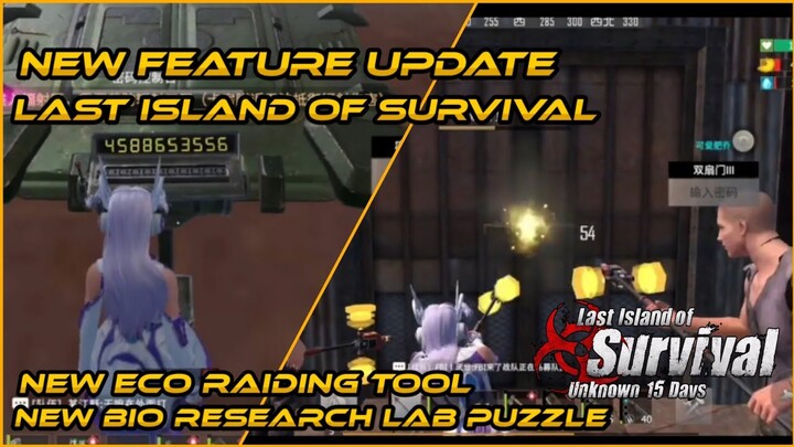 NEW ECO RAIDING TOOL AND NEW BIO LAB PUZZLE (English)- Last Island of Survival