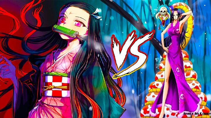 Boa Hancock vs Nezuko Full fight HD | One piece x Demon slayer | JemzInGame