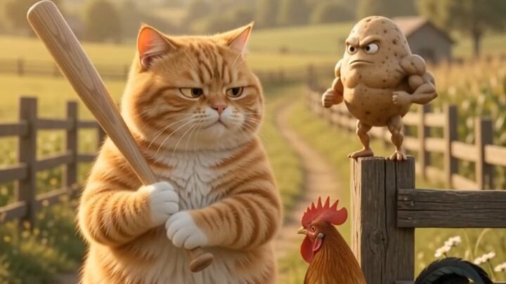 Cute Cat & Potato Make a Magical Meal! 🐱🥔✨