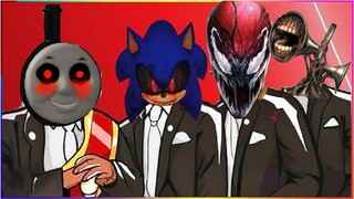 THOMAS THE TRAIN & SONIC EXE & CARNAGE & SIREN HEAD - Coffin Dance X Baby Shark COVER