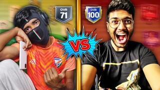 Can @RkReddy Defeat My 71 Ovr 🇮🇳 Team in Fc Mobile || 100 OVR vs 71 OVR 🤯