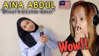 AINA ABDUL - DRIVERS LICENSE ( OLIVIA RODRIGO COVER) || Reaction
