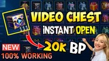 NEW TRICK TO OPEN VIDEO CHEST GET 20K BP INSTANT - MOBILE LEGENDS