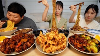 싱어송라이터 가수 유라(YOURA) 님과 중식 메뉴 싹 다 시켰습니다!! (Jajangmyeon & Jjamppong) 먹방!! - Mukbang eating show