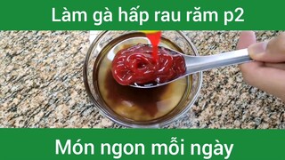 Làm gà hấp rau răm p2