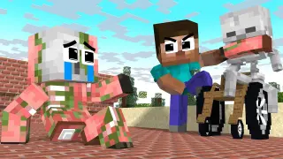 Monster School : Family Zombie Pigman Full Movie - Sad Story - Minecraft Animation