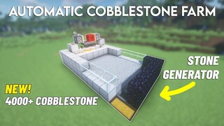 Simple Automatic Stone Farm in Minecraft Bedrock 1.19 NEW