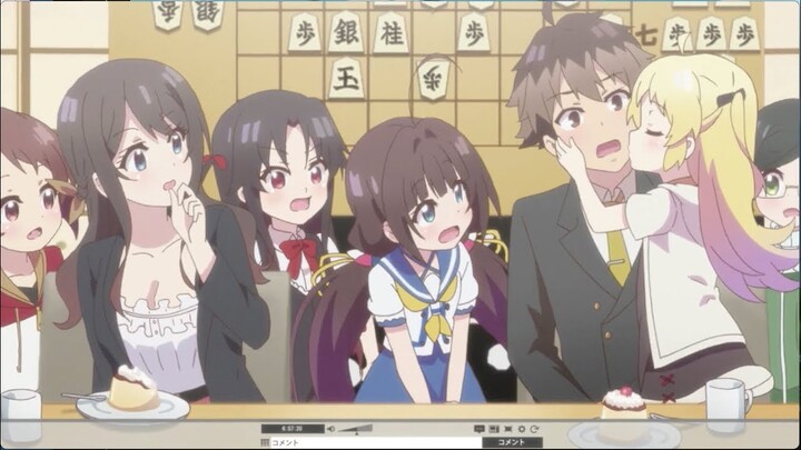 Yaichi get Char Loli kiss infront of 3 million veiwers |ENG-SUB |Ryuuou no Oshigoto!