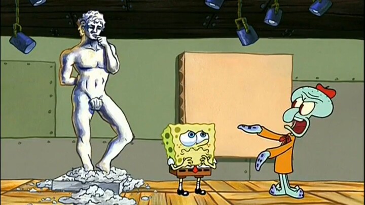spongebob episode patung seni