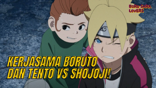 Kerjasama Boruto dan Tento Untuk Kalahkan Shojoji!