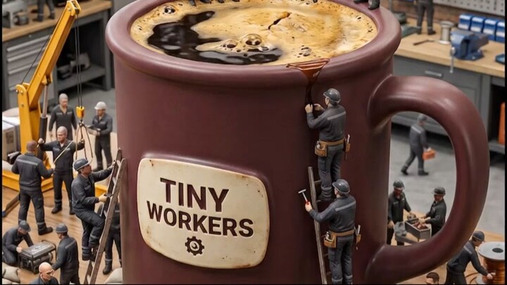 preparando una tasa de cafe