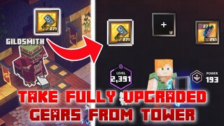 Take Fully Upgraded Gears From Tower And Bring It Back To Your Inventory [Glitch] Minecraft Dungeons