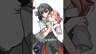 #วาดอนิเมะ คิโนะ ฮิมาริ x อาซานางิ โยริ จาก กระซิบรักเป็นทำนองร้องบอกเธอ #shorts