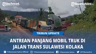 Kondisi Terkini Jalan Trans Sulawesi Macet Parah, Antrean Panjang di Kolaka Sulawesi Tenggara