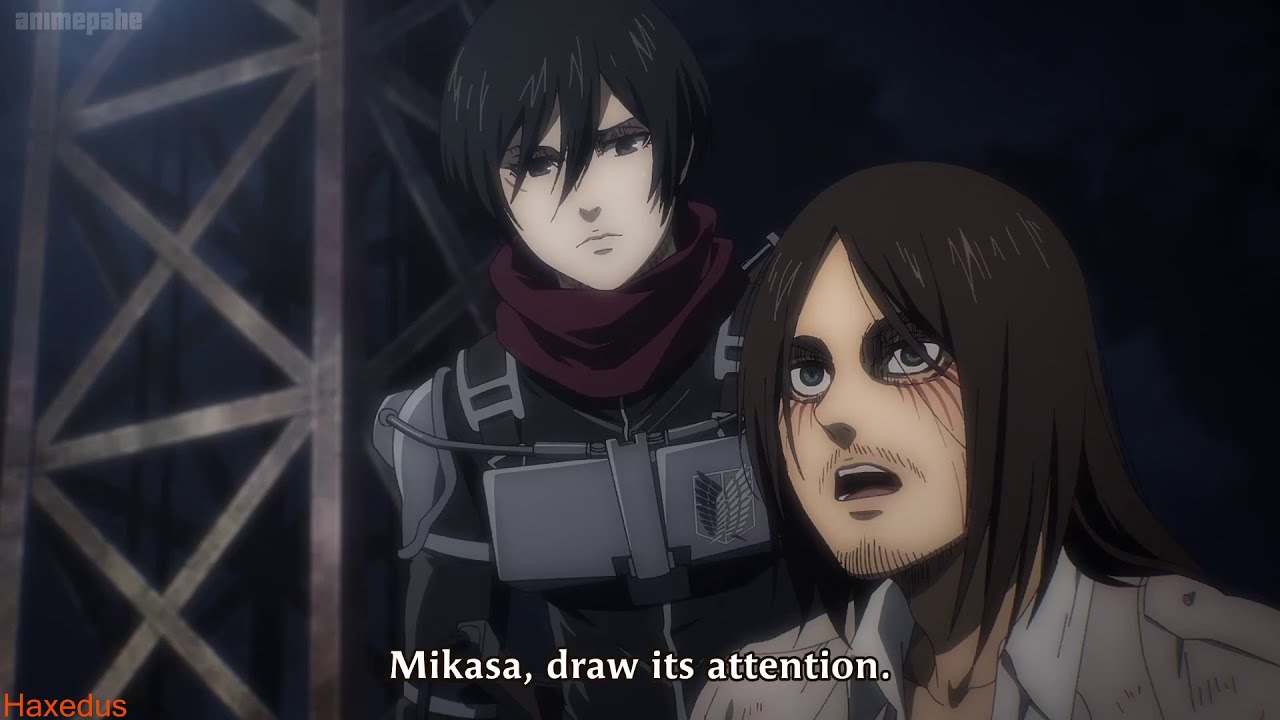 Attack On Titan Season 4 Episode 6 Mikasa Appears Eren Fights The War Hammer Titan Bilibili